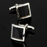 Eco-Friendly Carbon Fiber Cufflinks for Men's Shirt