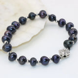 Flower Clasp Charms Natural Pearl Beads Bracelet for Women B2803