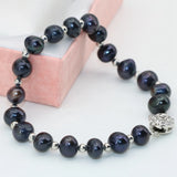 Flower Clasp Charms Natural Pearl Beads Bracelet for Women B2803