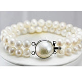 Charming Golden Shell Pearl Clasp Bracelet