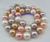 12mm Multicolor South Sea Shell Pearl Necklace