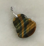 Natural Tiger Eye Stone Buddha Pendant Lucky Charm