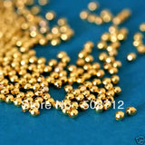 2000pcs Golden Plated Rondelle Crimp End Spacer Beads 2.4mm