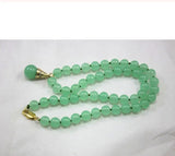 Light Green Jade Necklace with Pendant Set