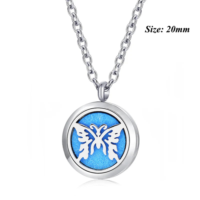 Butterfly Perfume Necklace with Chain and Pads!