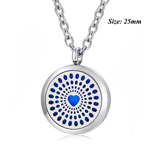 Heart Locket Necklace with Chain and Pads