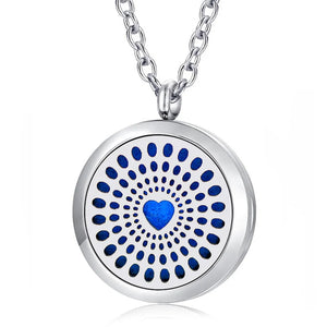 Heart Locket Necklace with Chain and Pads