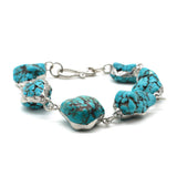 Freedom Howlite Stone Silver Plated Bracelet 8 inches