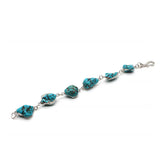 Freedom Howlite Stone Silver Plated Bracelet 8 inches