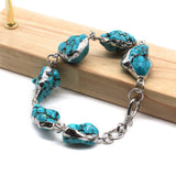 Freedom Howlite Stone Silver Plated Bracelet 8 inches