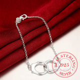 Sterling Silver Freedom Charm Handcuff Bracelet for Women