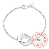 Sterling Silver Freedom Charm Handcuff Bracelet for Women