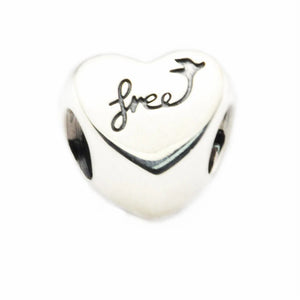 Love Heart Beads for Charm Bracelets Sterling Silver 925 DIY Jewelry