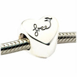 Love Heart Beads for Charm Bracelets Sterling Silver 925 DIY Jewelry