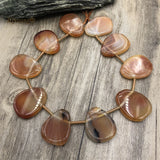 Natural Lace Agates Stone Slice Pendant Beads for Jewelry Making