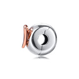 925 Sterling Silver Heart Clip Charms for Europe Bracelet DIY Jewelry Gift