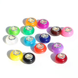 100pcs Cat Eye Resin Beads Silver Core European Charm Bracelet DIY Mix