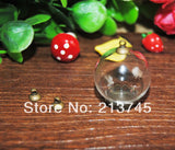Glass Globe Bottle Pendant Set with Chain - DIY Jewelry