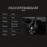 Evil Skull Pendant Necklace Men's Biker Rock Punk Jewelry