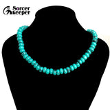 Chunky Turquoise Beads 5x8mm Large Hole for Jewelry Making