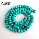 Chunky Turquoise Beads 5x8mm Large Hole for Jewelry Making