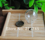 Glass Bubble Globe & Crown Necklace Set DIY