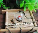 Glass Bubble Globe & Crown Necklace Set DIY
