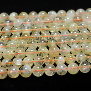 Meihan Citrine 8mm 10mm Round Beads for DIY Jewelry Making