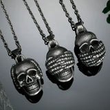 Retro Hip-hop Punk Stainless Steel Skull Pendant Necklace