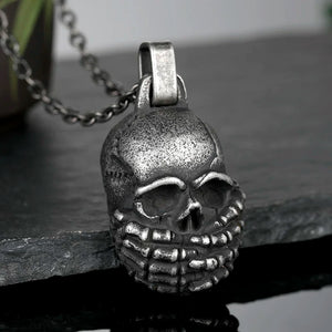 Retro Hip-hop Punk Stainless Steel Skull Pendant Necklace