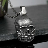 Retro Hip-hop Punk Stainless Steel Skull Pendant Necklace