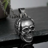 Retro Hip-hop Punk Stainless Steel Skull Pendant Necklace