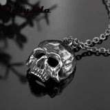 Skull Pendant Necklace Stainless Steel Punk Biker Jewelry