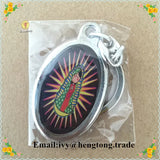Religious Catholic Rosary Keychain with Baby Guadalupe Image