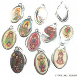 Religious Catholic Rosary Keychain with Baby Guadalupe Image