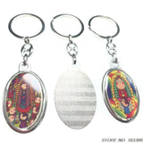 Religious Catholic Rosary Keychain with Baby Guadalupe Image