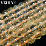 Natural Citrine Smooth Round Loose Beads Set for Jewelry Making