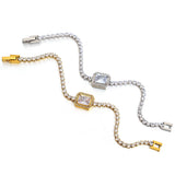 Stainless Steel Zircon Bracelet Bling Rhinestone Bangle