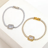 Stainless Steel Zircon Bracelet Bling Rhinestone Bangle
