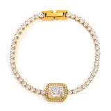 Stainless Steel Zircon Bracelet Bling Rhinestone Bangle