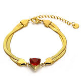 Stainless Steel Bangles with Cubic Zirconia Cuff Bracelets