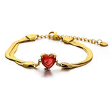 Stainless Steel Bangles with Cubic Zirconia Cuff Bracelets