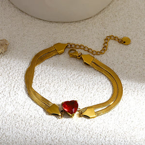 Stainless Steel Bangles with Cubic Zirconia Cuff Bracelets