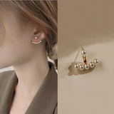 French 925 Silver Sterling Pearl Earrings For Women