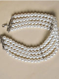 French Baroque Pearl 4 Layer Necklace