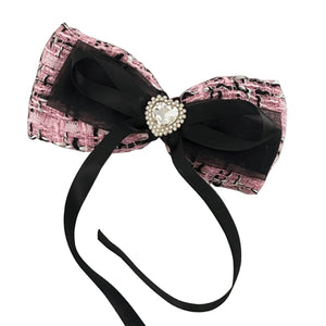French Bowknot Hair Clips Tweeds Hair Clips Large Catch Barrette