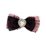 French Bowknot Hair Clips Tweeds Hair Clips Large Catch Barrette