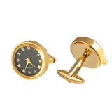 French Clock Quartz Watch Silver Cufflinks