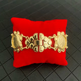 Vintage French Coin Bracelet Algerian Robe Cuff Jewelry Gift Women Accessories