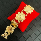 Vintage French Coin Bracelet Algerian Robe Cuff Jewelry Gift Women Accessories